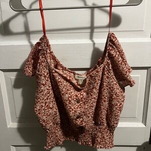 Red Floral Women's Top